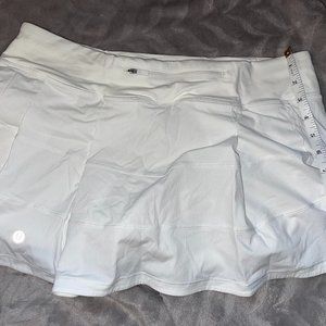 Lululemon Pace Rival Skirt White Size 10 Regular Length